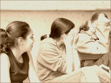 shy girls watching, or not: 