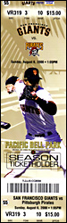 giants ticket stub: